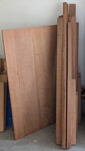 G - Assorted Cherry Wood Boards - Largest Piece 46 X 28 in