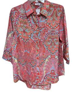 LLSR - Chicos Effortless Linen Dream Shirt Size 2 - New With Tags