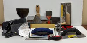 LLSR - Mixed Lot of Drywall, Masonry & Tile Tools