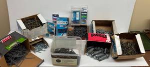 TR - Mixed Lot of Screws, Nails, Anchors & Fasteners From Tapcon, Rawl, Grip-Rite & Camo