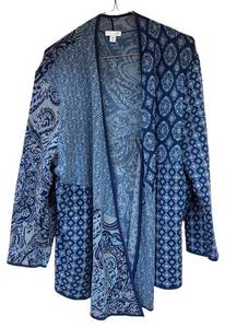 LLSR - J. Jill Draped Cardigan Blue Gray Size Xl Petite