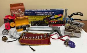 LLSR - Pittsburgh Riveter, Woodsmith Gauge, Starrett Tape & Camo Tool Mixed Lot