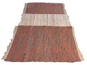LLSR - Vintage Woven Rag Rugs 38 X 24 in Largest (Lot of 3)