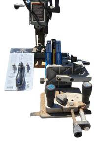 G - Delta 14-650 Hollow Chisel Mortiser Mixed Lot With Chisels, Rockler Sharpening Set & Jig