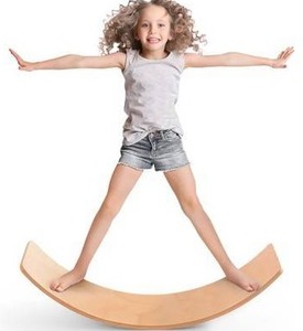 Natural Wood Balance Board for Kids Montessori Wobble Board $39.99 Retail - Brand New