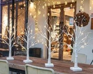 EAMBRITE Lighted Birch Tree 4 Piece Set $39.99 Retail - Brand New