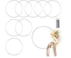 Floral Hoop Rings 8-Pack Retail - Brand New