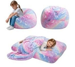 COMAX Kids Bean Bag Chair Unicorn Convertible Floor Mattress $49.99 Retail Brand New