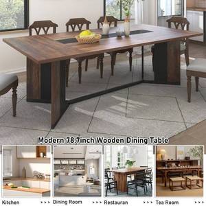 Espafurni 78-Inch Modern Rectangular Dining Table. It is a spacious, two-tone minimalist table designed to comfortably seat 6 to 8 people