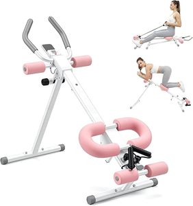 EPHESPORT 2 in 1 Ab & Rowing Machines for Home,Multifunctional Ab Machine, Ab Workout Equipment for Home Gym, Adjustable Core & Waist Trainer with 15 Height Levels & 3 Incline Angles, Rowing Mode, Knee Glider