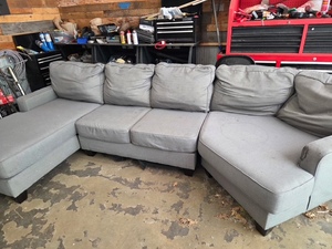 Gray Color Sectional - Used Condition