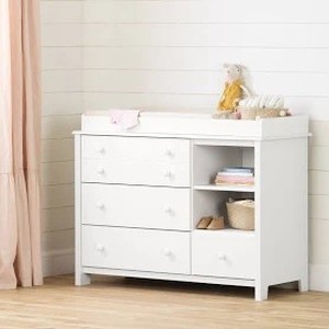 White Diaper Changing Dresser