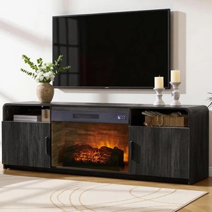 Midcentury Modern 85 Inch TV Console - Fire Place SOLD SEPARATELY - Forest Green