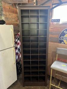 Large Brown Shoe RackShelf - 24 inches wide, 12 inches deep, 6 feet tall