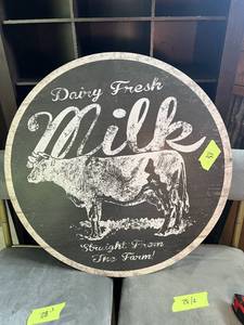 Round Wooden Farmhouse Home Decor - 2 feet in diameter