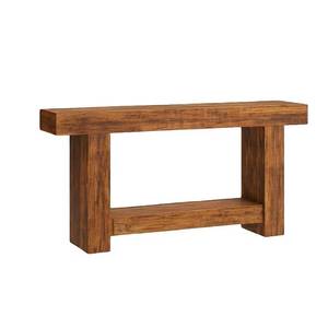 Garvee Farmhouse Console Table Wooden Entryway Table with Storage Rectangular Narrow Sofa Table Behind The Couch - White