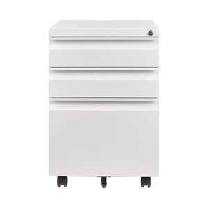 3 Drawers Mobile File Cabinet, Metal File Cabinets with Lock, Under Desk Rolling Filing Cabinet for Home Office Fit LetterLegalA4 Size