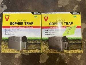 Victor Black Box Gopher Traps - Lot of 2