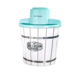 Nostalgia 4-Quart Parlor Wood Bucket Electric Ice Cream Maker