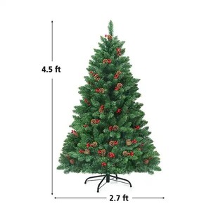 4.5 foot Artificial Christmas Tree with Pine Cone accessories