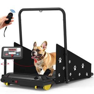 Dog Treadmill for Medium Small Dogs - 265lbs Weight Capacity Pet Running Machine with 360° Rotatable Display - 2 in 1 Treadmill for Pet Fitness with Move Wheels and Remote Control