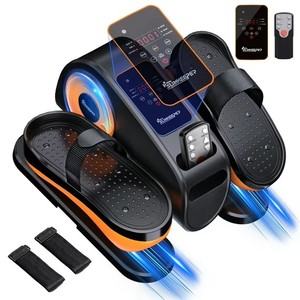 Under Desk Elliptical Machine Electric Ellipse Leg Exerciser for Seniors with 12 Adjustable Quiet Portable Elliptical Machine, Seated Pedal Exerciser with Remote Control