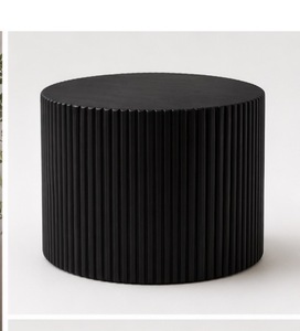 Max Round Storage Coffee Table, Black