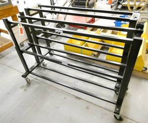 Two steel racks on wheels 8x49x35