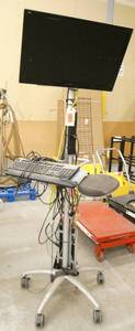 Portable computer standcart with monitor and power strip