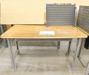 60x30 workbench and a parts bin hanger
