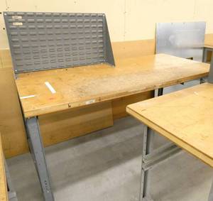 72x36 workbench and a parts bin hanger