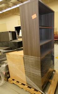 Nice wood laminate bookcase 36x14x65 and 2-drawer file cabinet 36x24x29