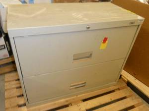 Portable desk and 2 drawer lateral file cabinet
