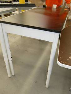 Steel frame, adjustable height table with laminate top 60x27