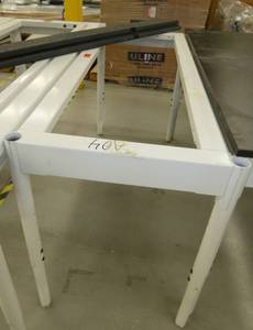 Steel frame, adjustable height table with laminate top 60x27