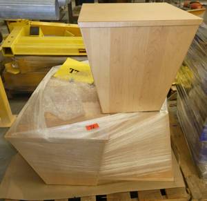 FIVE small sitting area tables 18x18x18