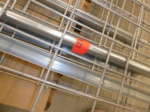 FOUR sheets of pallet racking wire deck 48 inch
