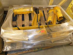 Pallet of safety pallet rack protectors