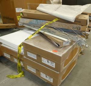 Pallet of ceiling tile and grid etc