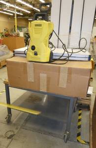 Gaylord pallet of New barrel pumps, empty jugs, New Parker filters