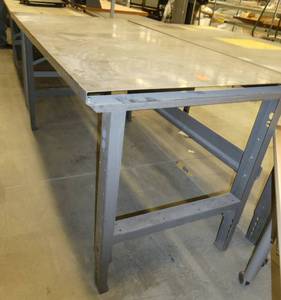 All steel workbench, adjustable height, 72x36