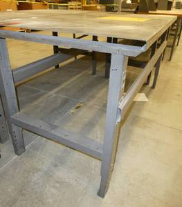 All steel workbench, adjustable height, 72x36