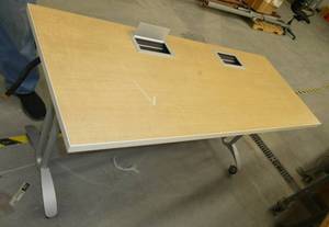 24x60 conference room table with electrical outlets