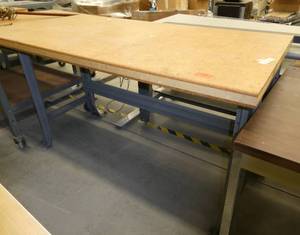 60x30 Workbench with wood top and steel legs