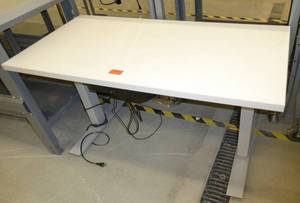 Adjustable height Desk 24x48, laminate with steel base