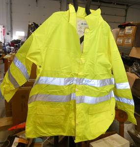 Box of 20 New Hi-Vis Rain Jackets size 4XL