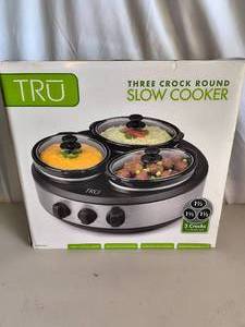 3 Combo Crock Round Slow Cooker