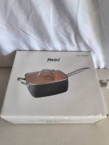 6 Qt Copper Non-Stick Square Pan with Lid