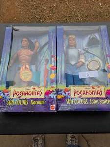 2 Vintage Pocahontas Dolls (New In Package)