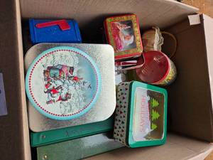 Box of Holiday Tins